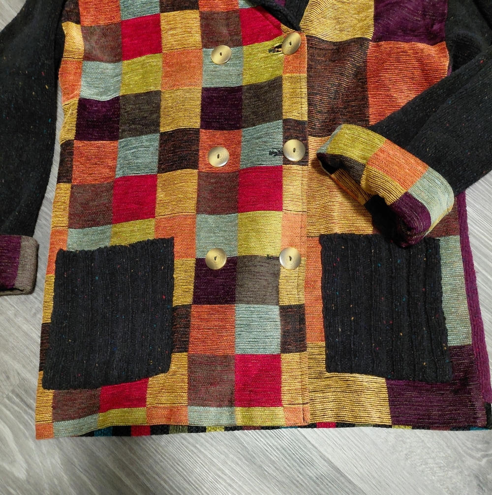 Susan Bristol Ltd. Multicolor Patchwork Cardigan - image 6